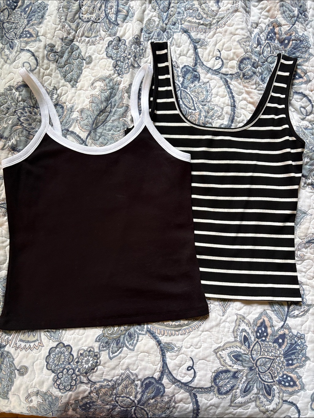 Aritzia - homestretch tank & Black-White Striped Women’s Tank Tops- medium